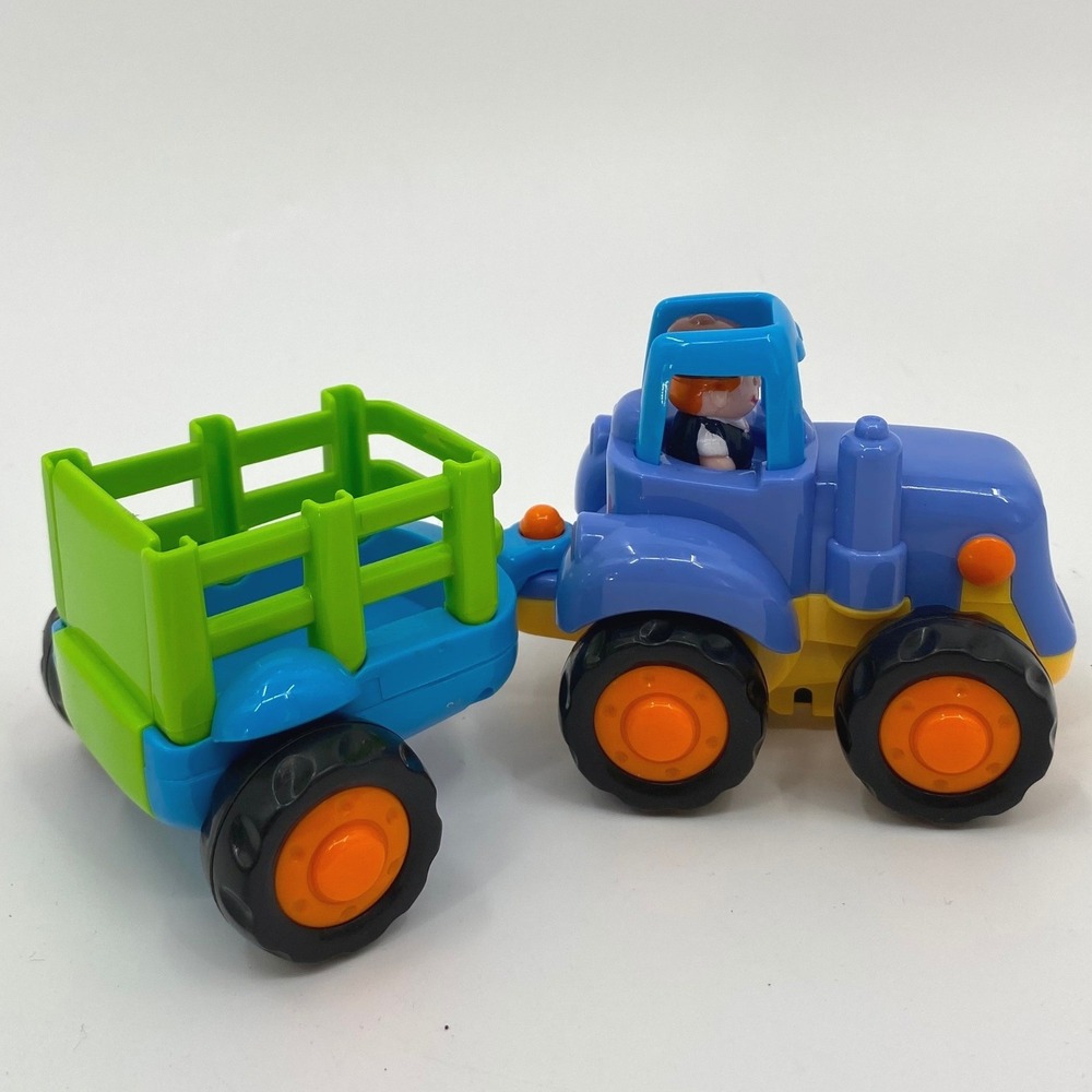 Liberty Imports Push And Go Friction Powered Tractor and Trailer,‎ Two-Piece Set